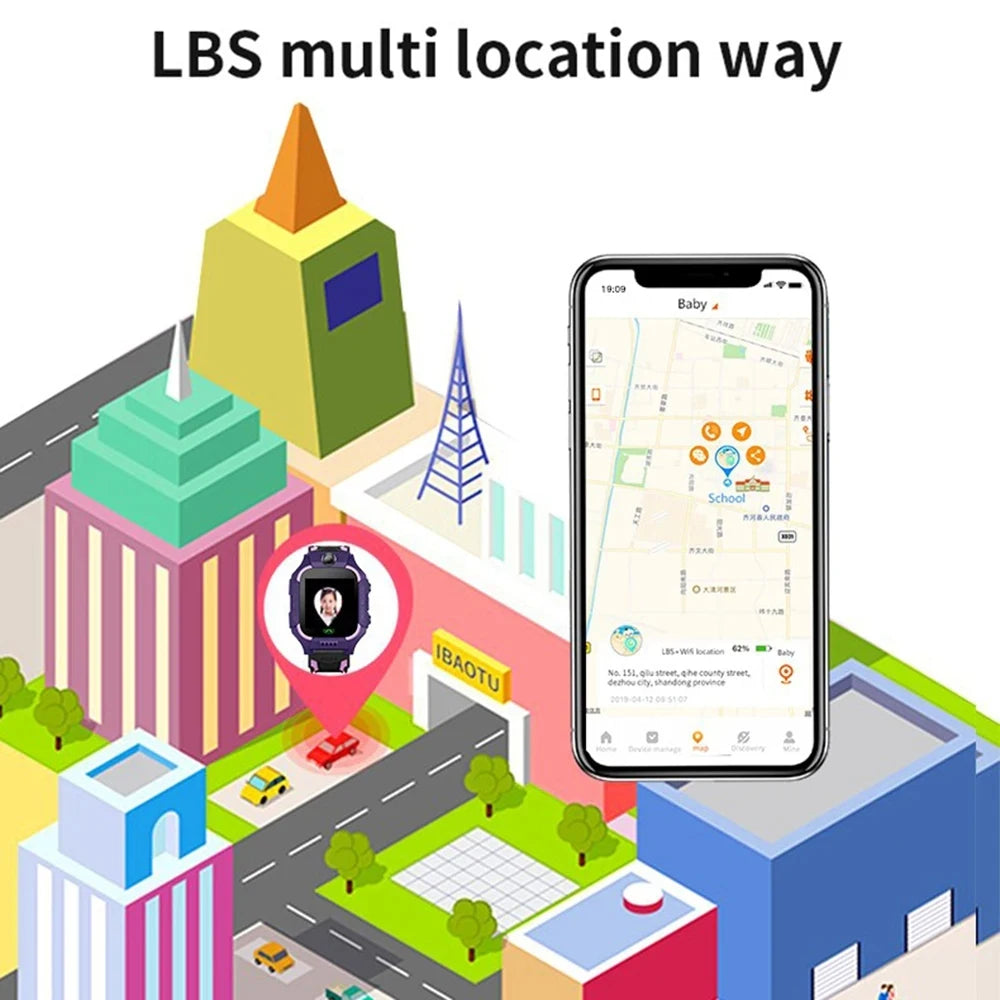 2025 Kids Smart Watch 4G Sim Card Call Camera GPS Location SOS Antil-lost IP67 Waterproof Smart Watch For Ios Android Kid Gifts