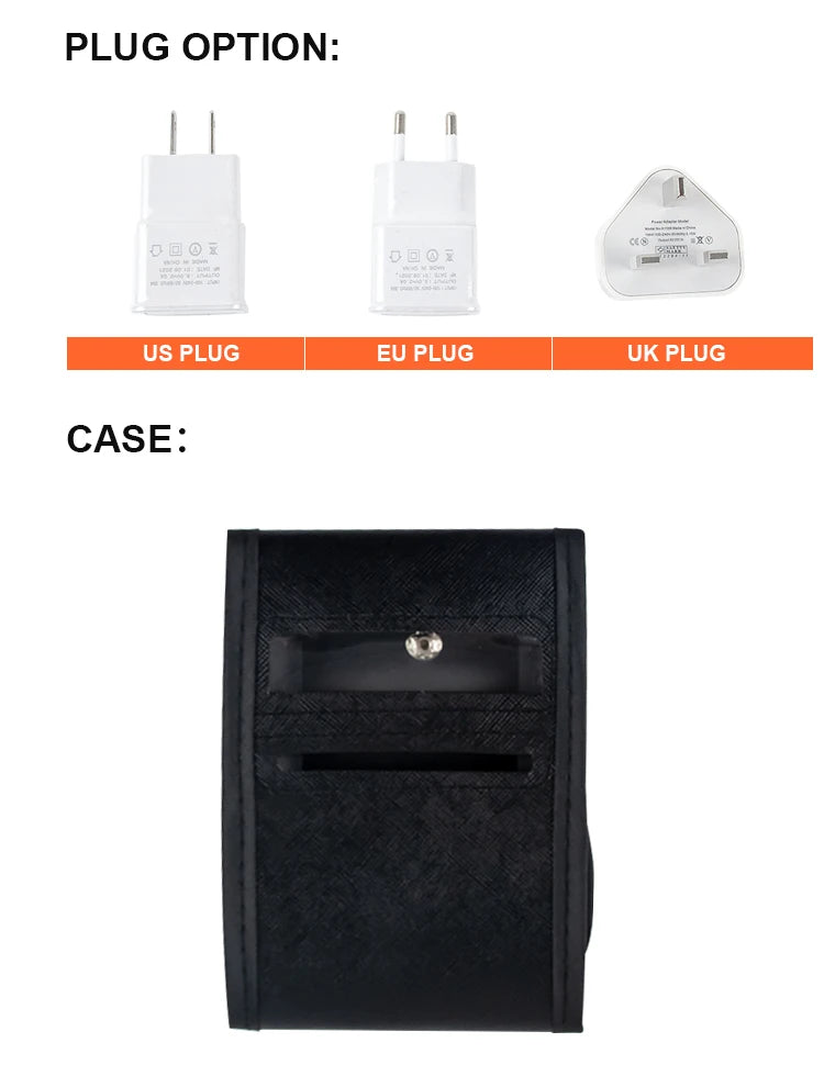 PT210 Mini Receipt Printer 58mm Portable Thermal Ticket Printer Android IOS Windows Wireless Bluetooth List Bill Maker With Plug