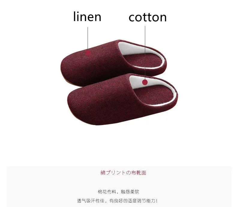 2024 Winter Women Warm Slippers Men Indoor Home Bedroom Flat Slides Couples Casual Plush Non-slip Flip Flops Ladies Soft Sandals