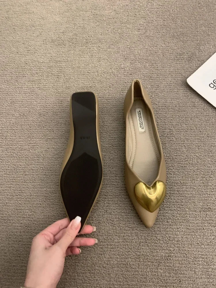 Elegant Black Flat Bottomed Single Shoes For Women New Spring Autumn/Winter French Style Soft Bottomed Comfortable Commuting Sho