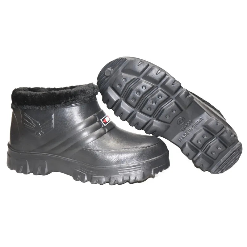 Men's Winter Snow Boots Waterproof Warm Fce Work oes Kitchen Hygiene Cotton Single oes for Laundry