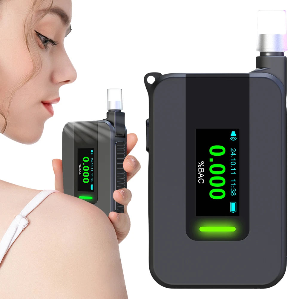 Electrochemical Alcohol Tester High Precision Non-Contacting Electronic Breathalyzer Portable Alcohol Meter for Professional Use
