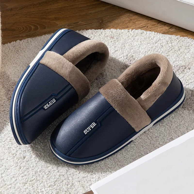 Size 47 48 49 50 Men Autumn Winter Warm Big Size Cotton Slippers Large Size Plus Home Bedroom Casual Shoes House Indoor Slides