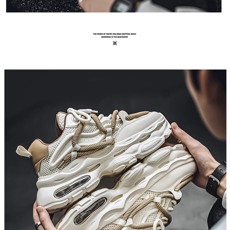 2024 New Men Shoes Autumn Winter Comfortable Men's Platform Sneakers Fashion Casual Shoes Sports Trainers Tenis Size44 ﻿