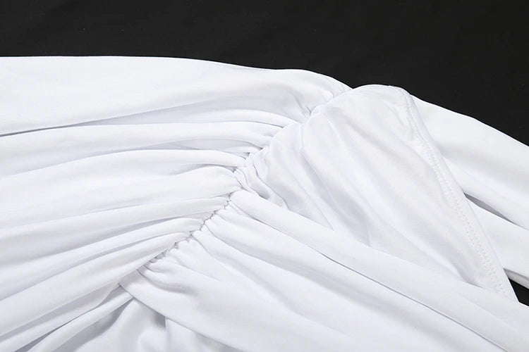 Nibber Irregular Hem Women Maxi Dress High Split Halter Deep V-neck Backless Folds Sexy Midnight Hipster Wild Clubwear Vestidos