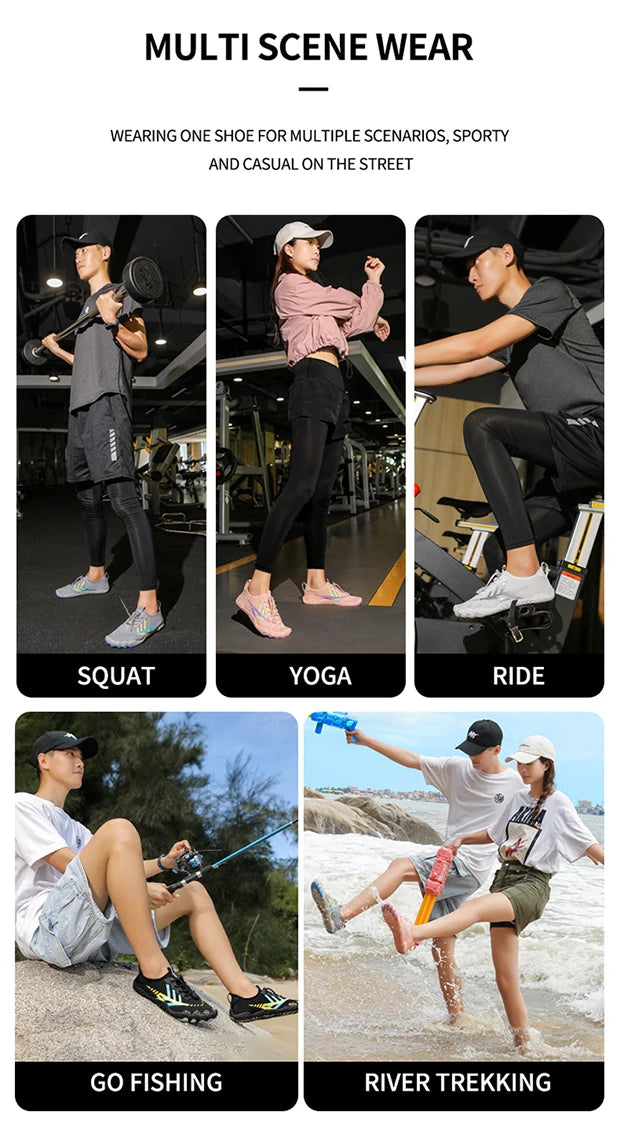 Man Barefoot Water Shoes Woman Aqua Shoes Couple Beach Shoes Gym Outdoor Training Footwear Swimming Anti-slip Quick-dry Sneaker