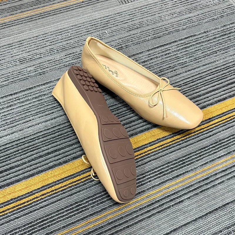 Luxury Butterfly-Knot Footwear Flats With Shoes For Women Female Soft Fashion Shallow Ladies Ballet Flats Slip On Shoes