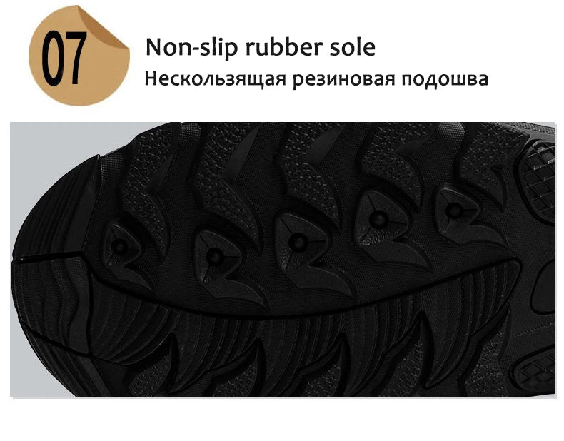 Genuine Leather Ankle Boots Men Outdoor Leather Winter Fur Warm Man Boots Army Hunting Boots for Men Shoes Casual Black Boots