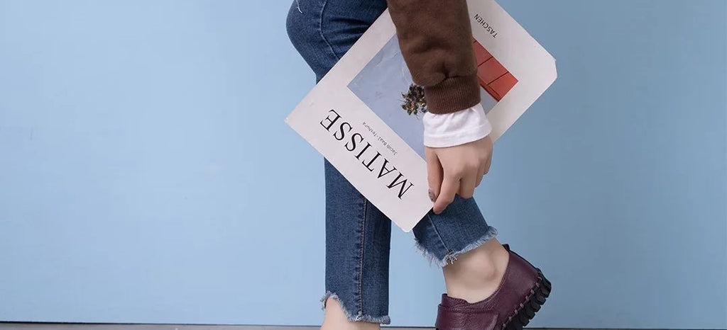 Ballet Flats Women Shoes Loafers Genuine Leather Woman Flats Slip On Women's Loafer Female Moccasins  Mom Work Shoes 35-42