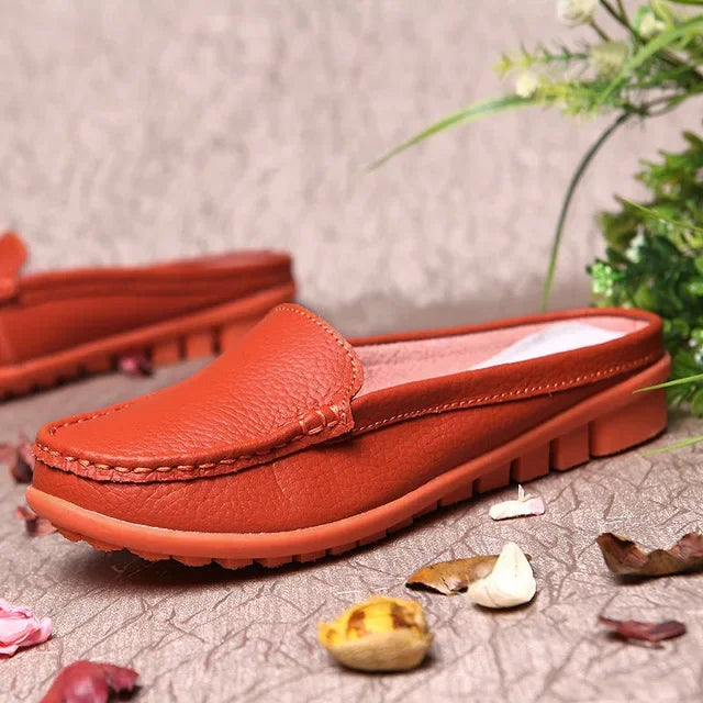 HOVINGE Shoes Casual Genuine Leather Moccasins Ladies Driving Ballet Shoe Woman Loafers Female Flats Mother Footwear