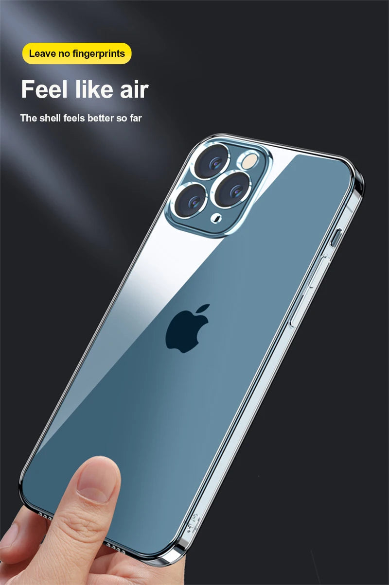 Transparent Phone Case For iPhone 11 12 13 14 15 Pro Max Case Silicone Soft Cover For iPhone  X XS Max XR 8 7 Plus Back Cover
