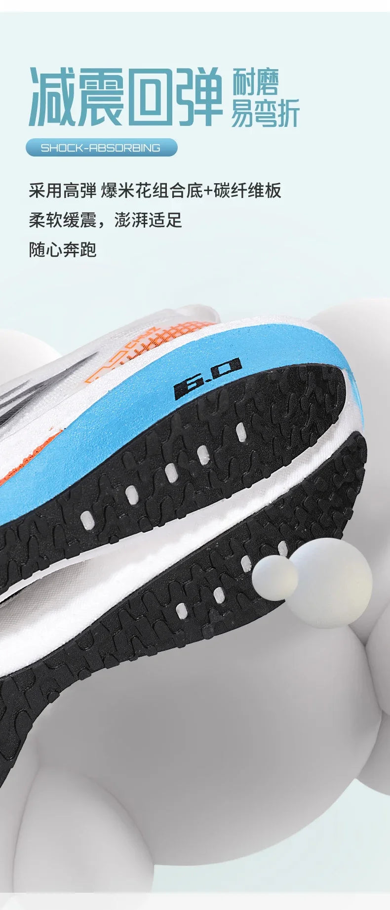 Men's Sports Shoes Cushioning Non-Slip Flat Wear Resistant Sneakers Mesh Breathable Platform Soft Running Shoes for Man