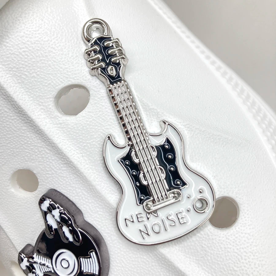 8pcs Animal Rock Music Guitar Detachable Charm Shoe Decorations, Suitable for Crocs Clogs Bogg Bags Party Gift Idea
