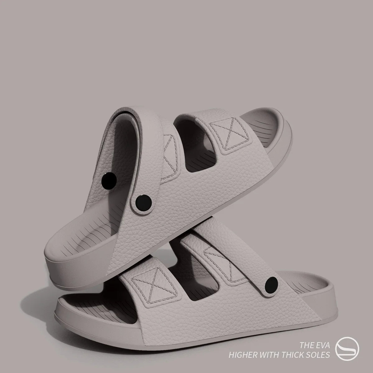 Shevalues New Sandals For Men Non-slip Outdoor Beach Shoes Soft Sole Comfortable Slides EVA Lightweight Men's Bathroom Slippers