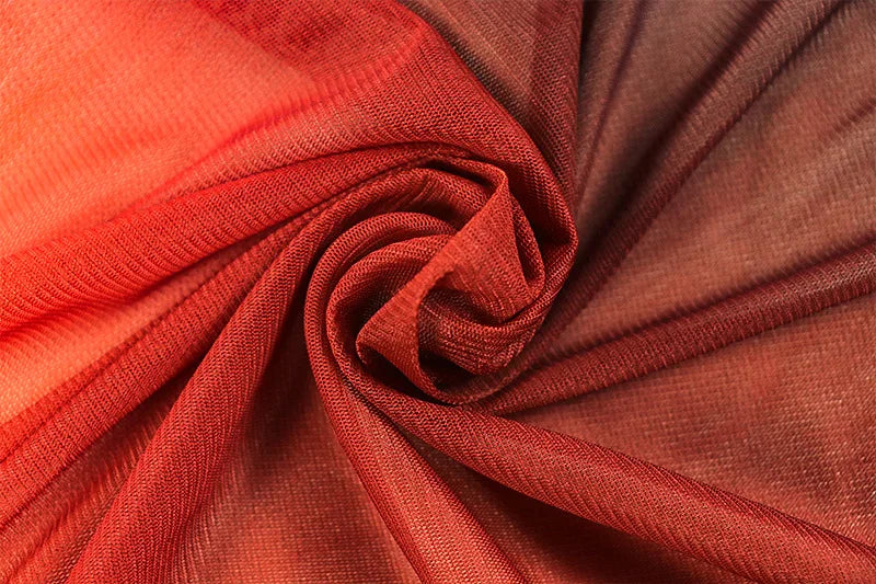 CM.YAYA Summer Women One Full Sleeve Tie Dye Print Midi Dress High Side Split High Waist Night Club Party Dresses Vestidos