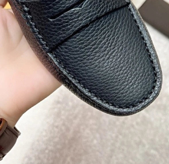 120 Genuine Leather Woman Shoes Square Toes Shallow Slip-on Loafers Shoes For Woman Real Leather Daily Shoes Plus Size 34-42