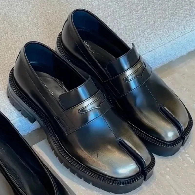 Classic Split Toe Loafers Women Brand Design Fashion Tabi Ninja Lace-up Casual Shoes Chunky Platform Flats Shoes Mujer 2025