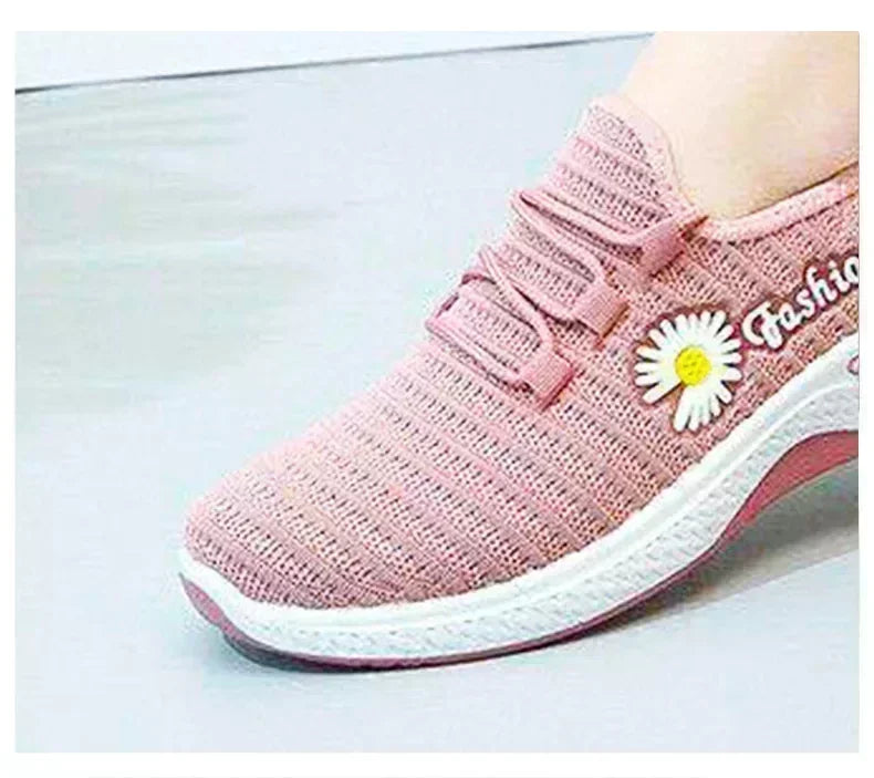 Fashionable Women's Sports Shoes, Thick Breathable Soft Sole Mesh, Lightweight Sneakers Casual Shoes, Comfort, Breathable