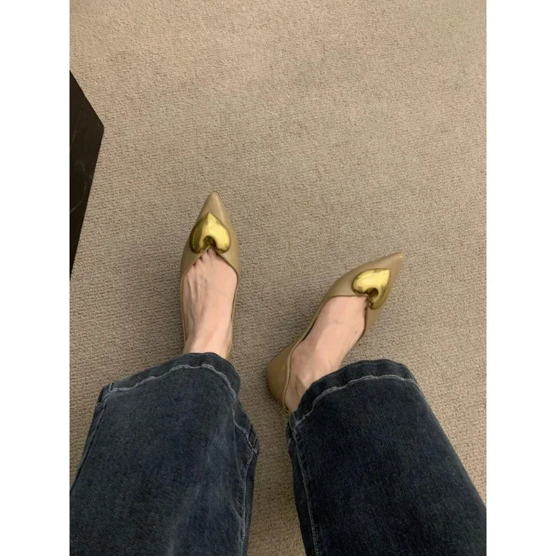 Elegant Black Flat Bottomed Single Shoes For Women New Spring Autumn/Winter French Style Soft Bottomed Comfortable Commuting Sho