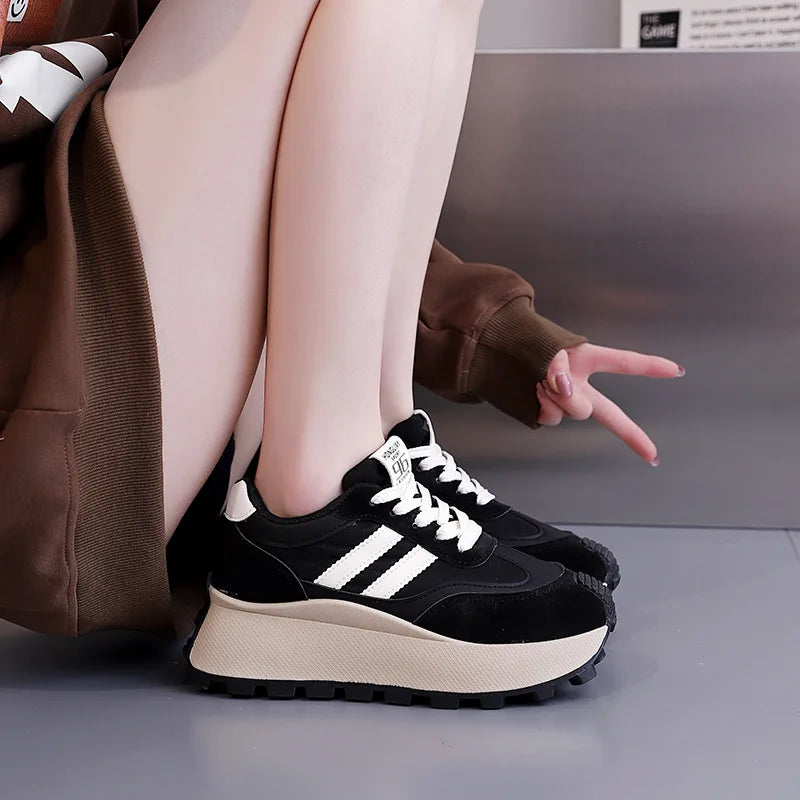 Hot Selling Women's Shoes Platform Wedge Basket 2025 Soft Autumn Casual Female Sneakers Clogs Fall New Leisure Soft Shoes Woman