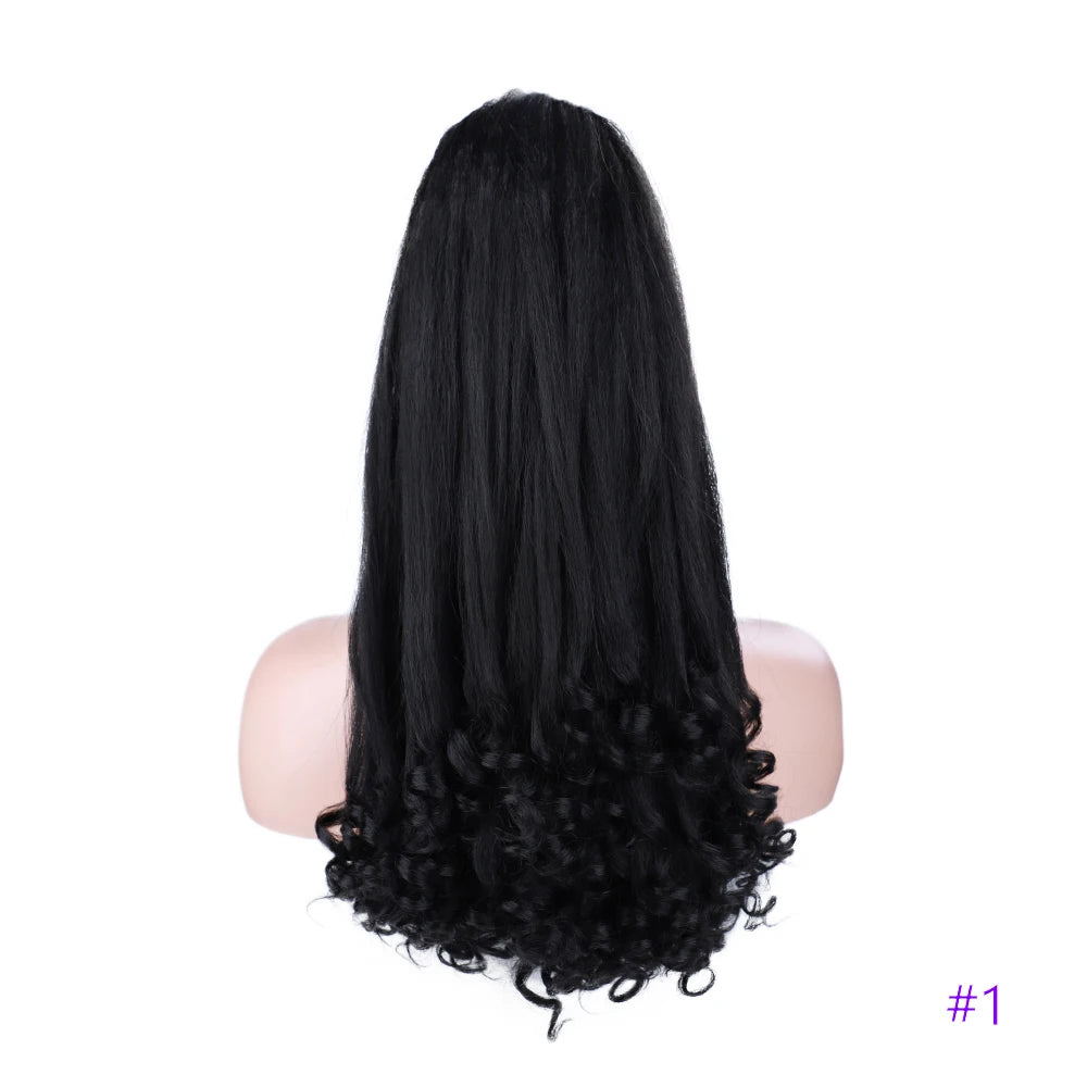 Synthetic Long Curly End Ponytail Extension Synthetic Draw-string Ponytail Clip-In Hair Extension For Women Natural Looking