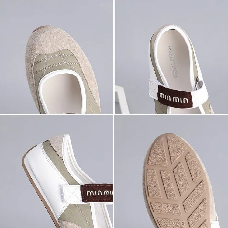 Spring and Autumn Women's Ballet Flat Shoes Retro Versatile  Shallow-mouth Single Shoes Fashion Hook Loop Casual Mary Jane Shoes
