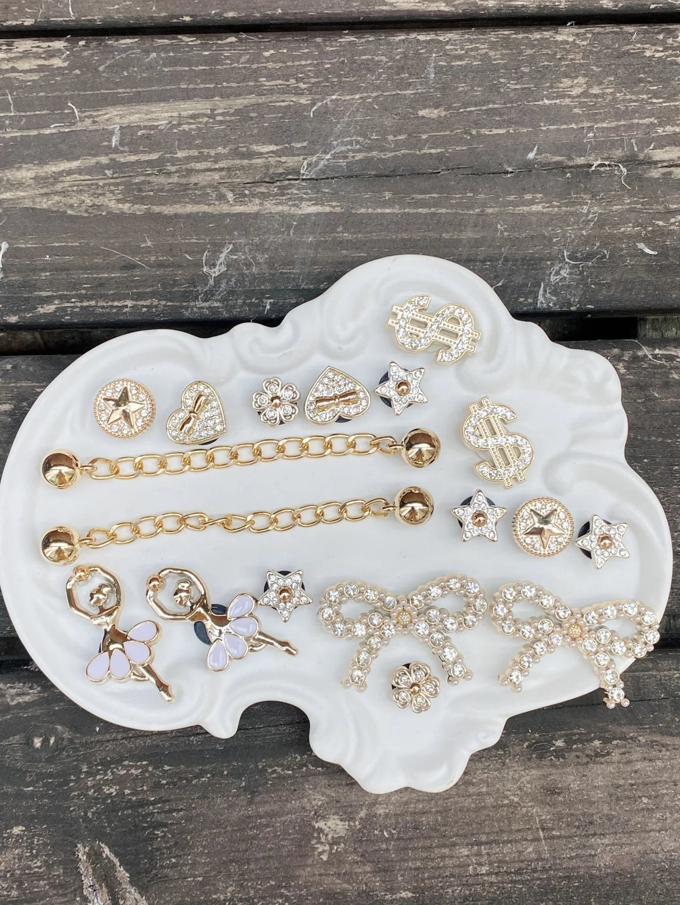 18 Golden chain US dollar bow Dance Girl creative multi-purpose (DIY) decorations, suitable for a variety of items such as phone