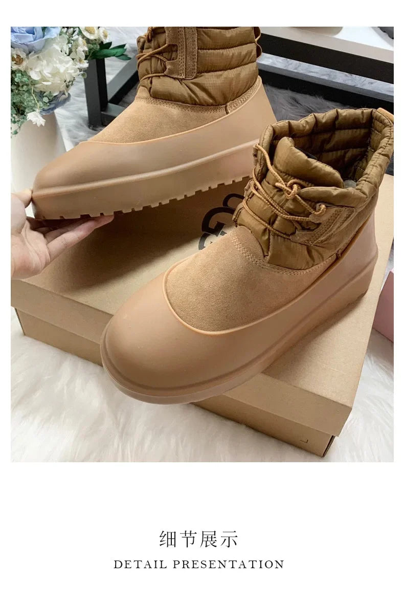 Snow boots shoes cover rain boots men's waterproof non-slip thickening wear-resistant outer wear rain woman shoes cover 35-44