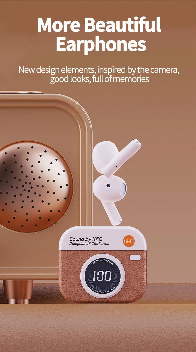 2025 New TWS Wireless Earphones with 5.4 Bluetooth 36 Hours Play Back Sport Earbuds with LED Display Headphones and Built-in Mic