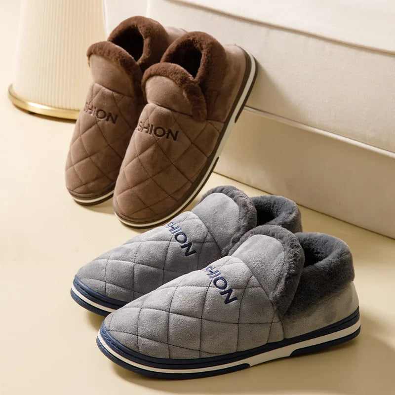 Size 47 48 49 50 Men Autumn Winter Warm Big Size Cotton Slippers Large Size Plus Home Bedroom Casual Shoes House Indoor Slides