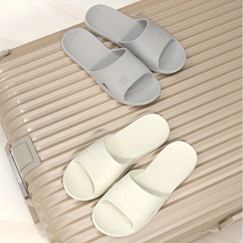 New foldable EVA comfortable slippers lightweight hotel travel slippers bathroom non-slip slippers home indoor flat shoes couple