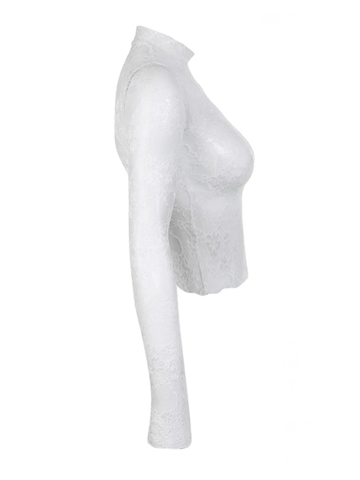 Sexy Long Sleeve Rose Lace Shirt Women's Slim Fit Shirt Translucent Summer New Arrival Summer Fashion Female Top