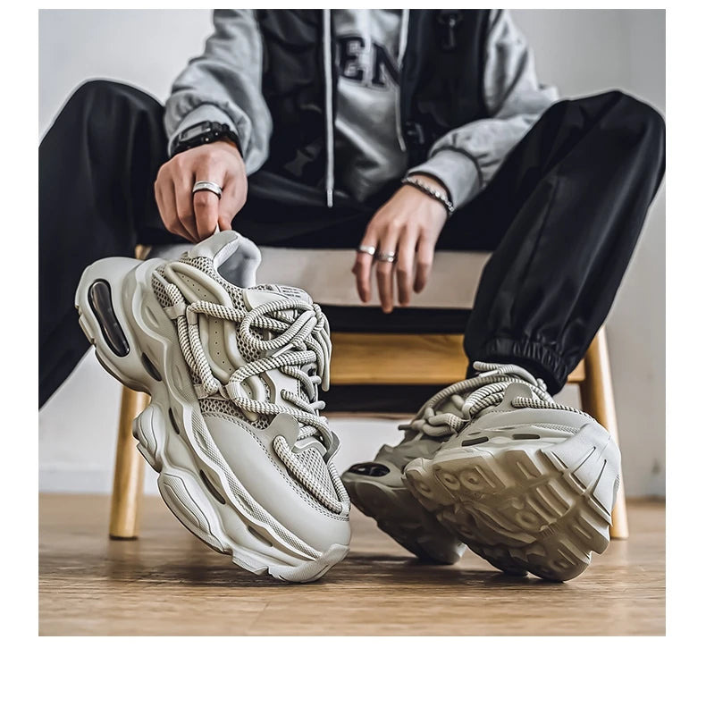 2024 New Men Shoes Autumn Winter Comfortable Men's Platform Sneakers Fashion Casual Shoes Sports Trainers Tenis Size44 ﻿