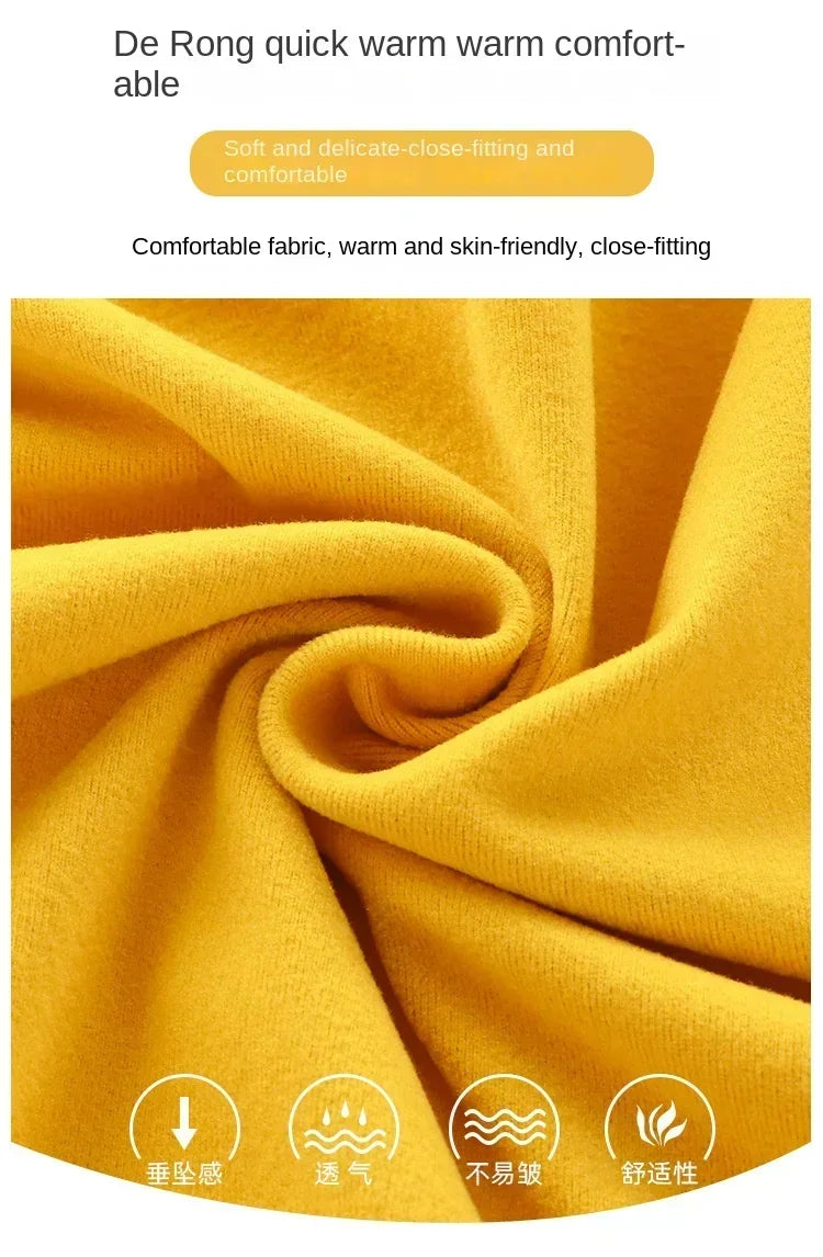 Warm Children's Clothing Spring and Autumn De Velvet Suit Boys Pajamas Girls Homewear Baby Underwear Kids Cartoon Bear Sleepwear