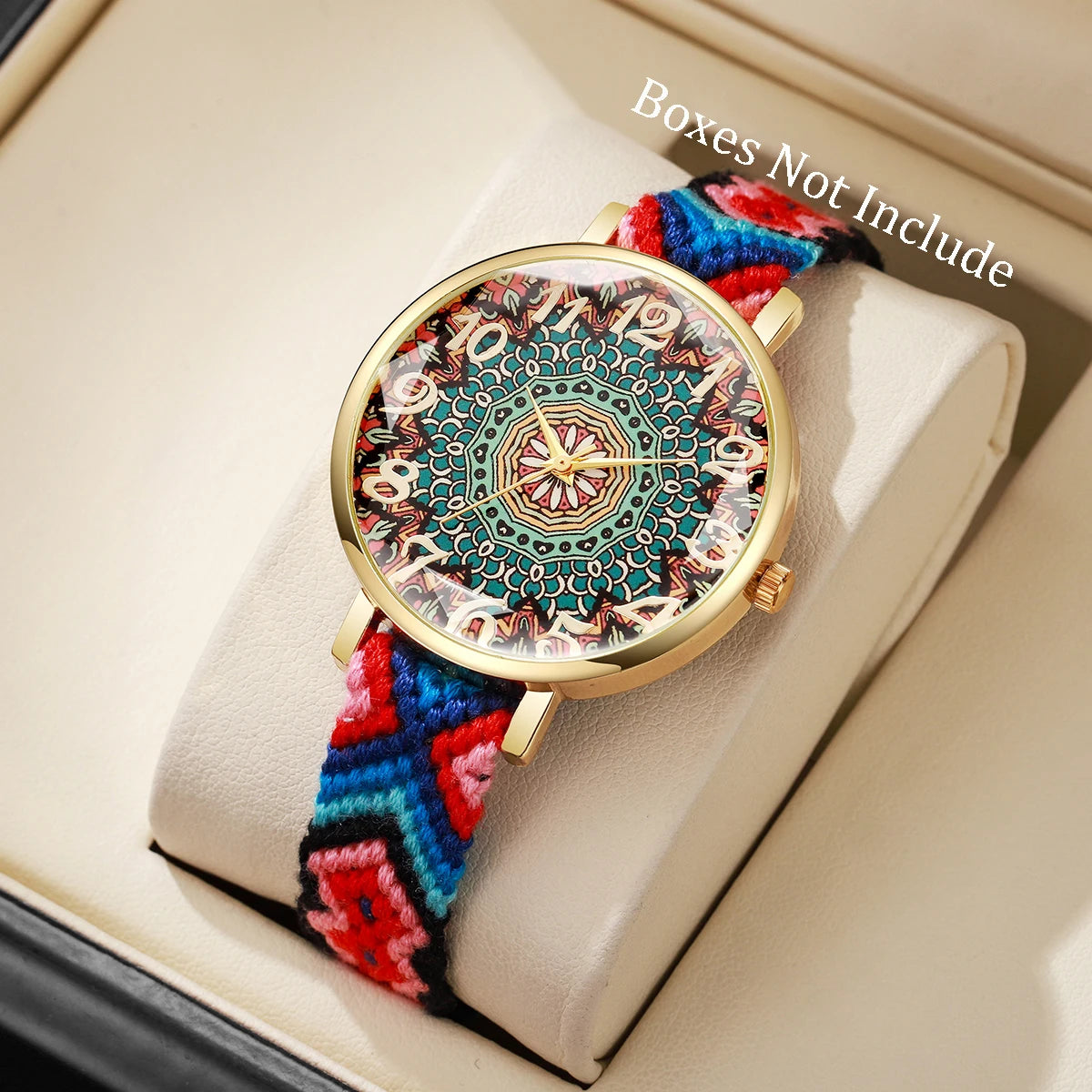 1/6/7PCS Fashion Women Watches Vintage Woven Strap Ladies Quartz Wristwatches Reloj Mujer（Without Box）
