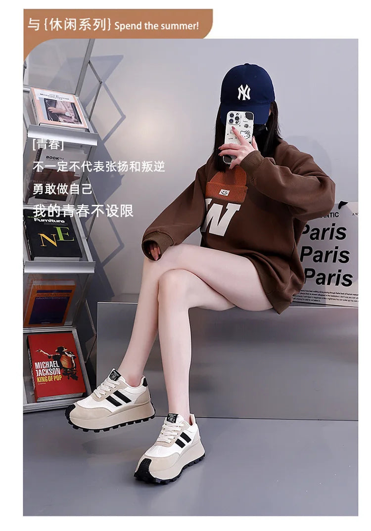 Hot Selling Women's Shoes Platform Wedge Basket 2025 Soft Autumn Casual Female Sneakers Clogs Fall New Leisure Soft Shoes Woman