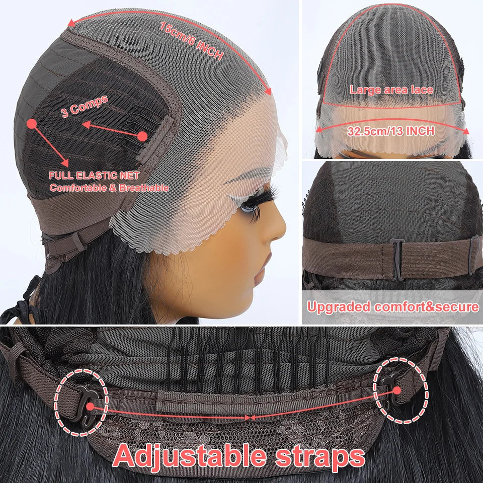 Latisha Lace Frontal Wig Synthetic 13x6 Curly Pre-Plucked Lace Frontal Wig With Baby Hair For Female 24" Lace Frontal Women Wigs