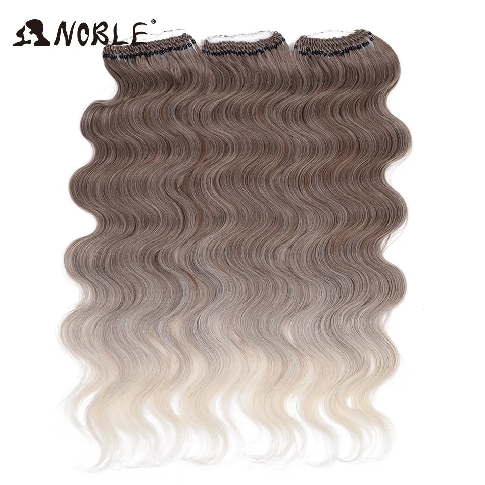 Noble 18 Hair Body Wave Crochet Hair Extension Ponytail Extensions 24" Fake Hair Goddess Braids Crochet Braids Hair Extensions