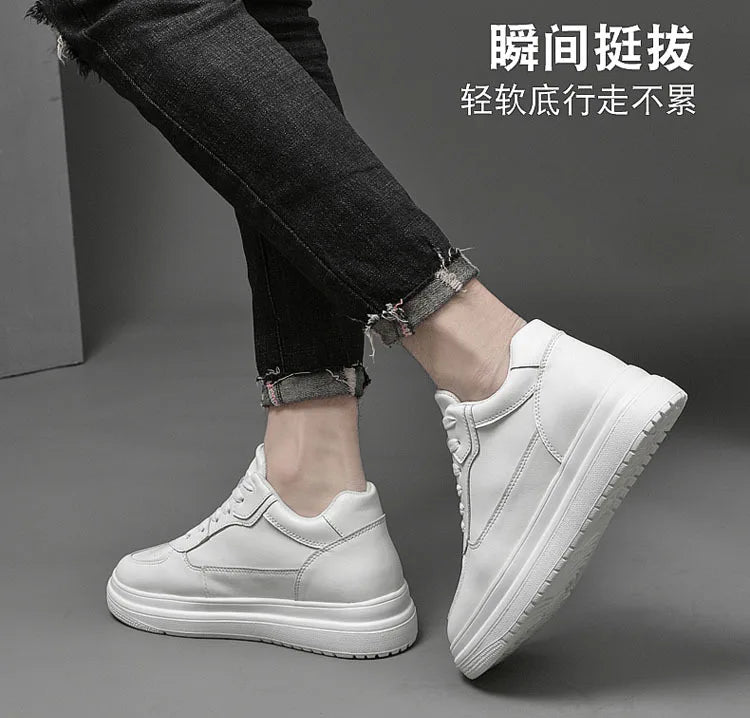 Luxury Elevator Shoes Men Women Sneakers Height Increasing Invisible 6 8 10CM Heighten Sports Man Taller Lift White Shoes
