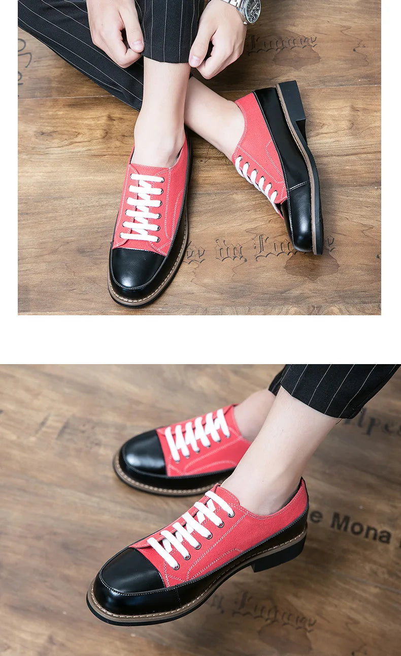 Leather Shoes Men Casual Lace Up Loafers High Quality Low Heel Platform Shoes Leather Premium Casual Luxury Brand Oxford Shoes