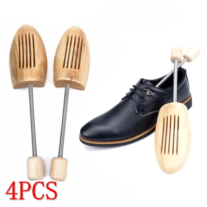2Pcs/4PCS Trees Anti Deformation Men Woman Spring Shoes Wood Shoes Stretcher Wooden Shoe Tree Shaping Anti Wrinkle Shoe Lasts