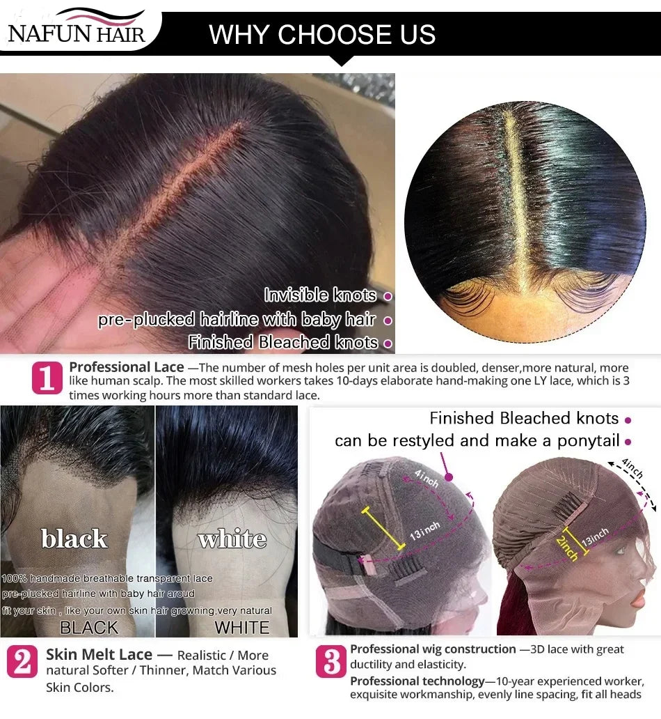 30 36 Inch Bone Straight 13x6 Lace Front Human Hair Wig Super Double Drawn Lace Frontal Wigs For Women 100% Vietnamese Remy Hair