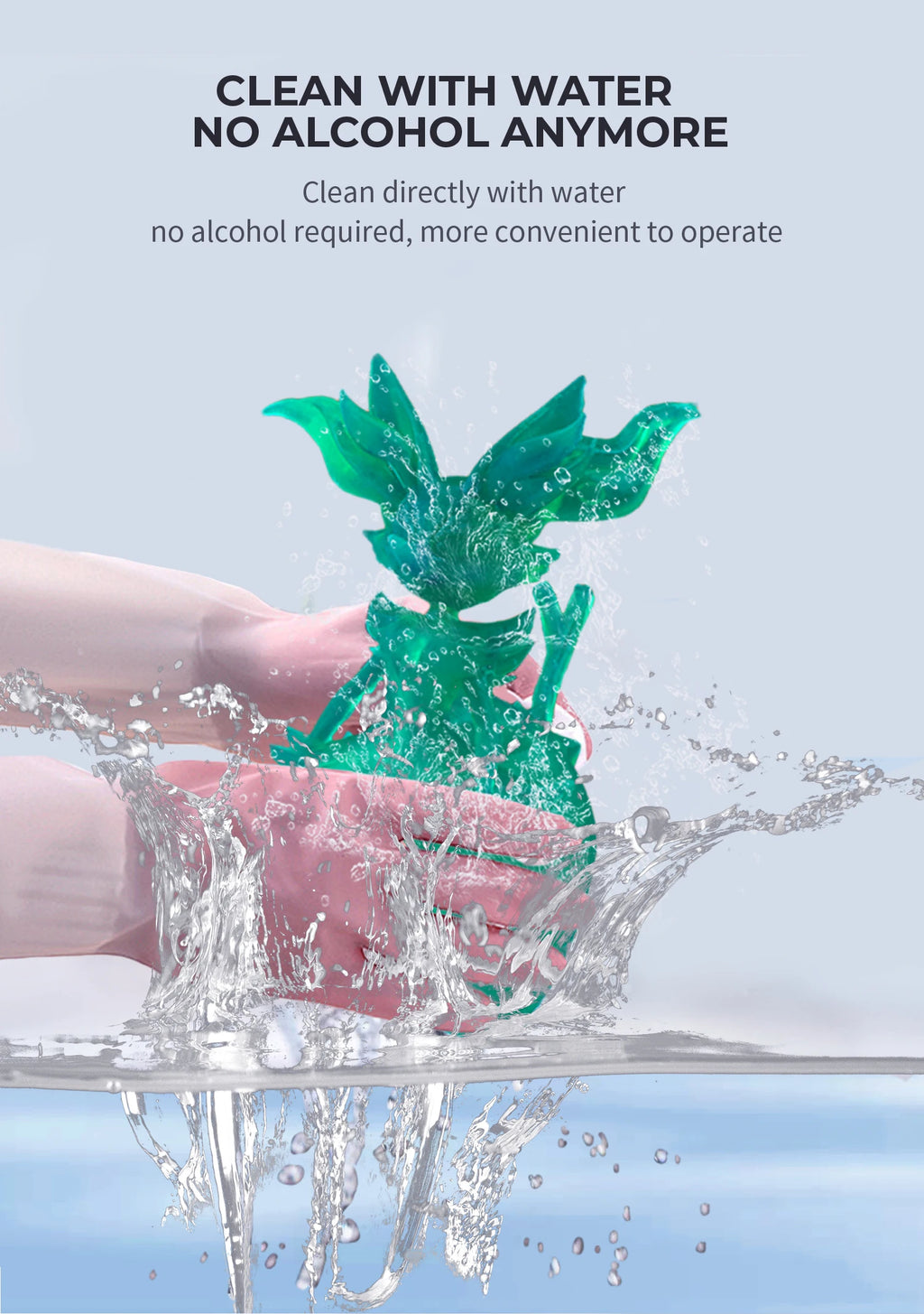 Geeetech Water Washable 3D Printing Resin 405 Low Odor High Precision Fast Curing for LCD 3D Printer Photopolymer Standard Resin