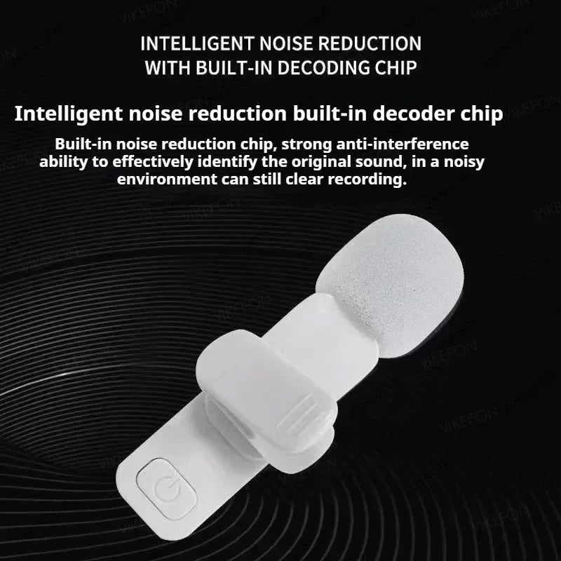 Lavalier Microphone Audio Video Recording Mini Replaceable Windproof Fleece Microphone for vlog YouTube Shooting Wireless Mic