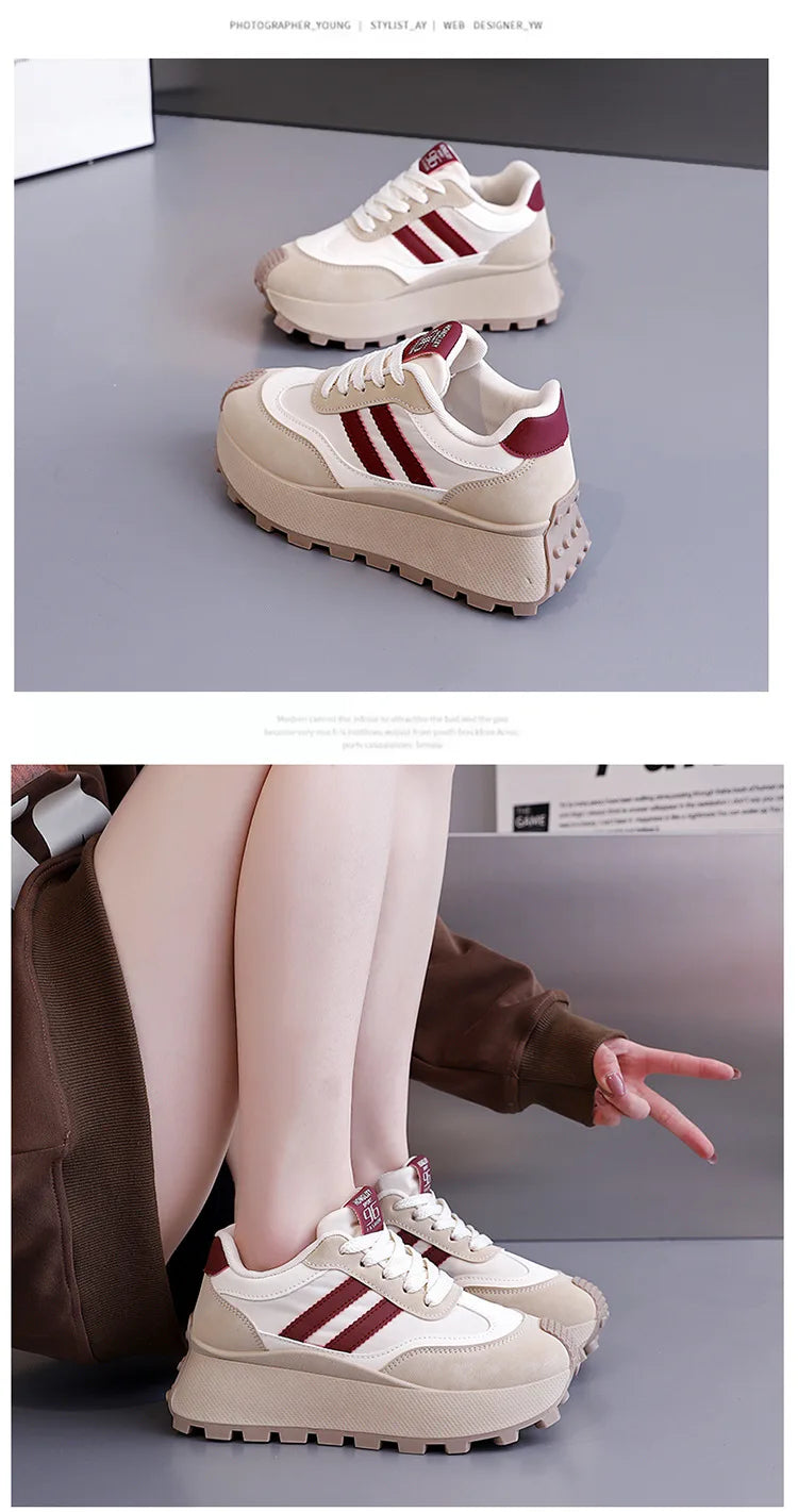 Hot Selling Women's Shoes Platform Wedge Basket 2025 Soft Autumn Casual Female Sneakers Clogs Fall New Leisure Soft Shoes Woman