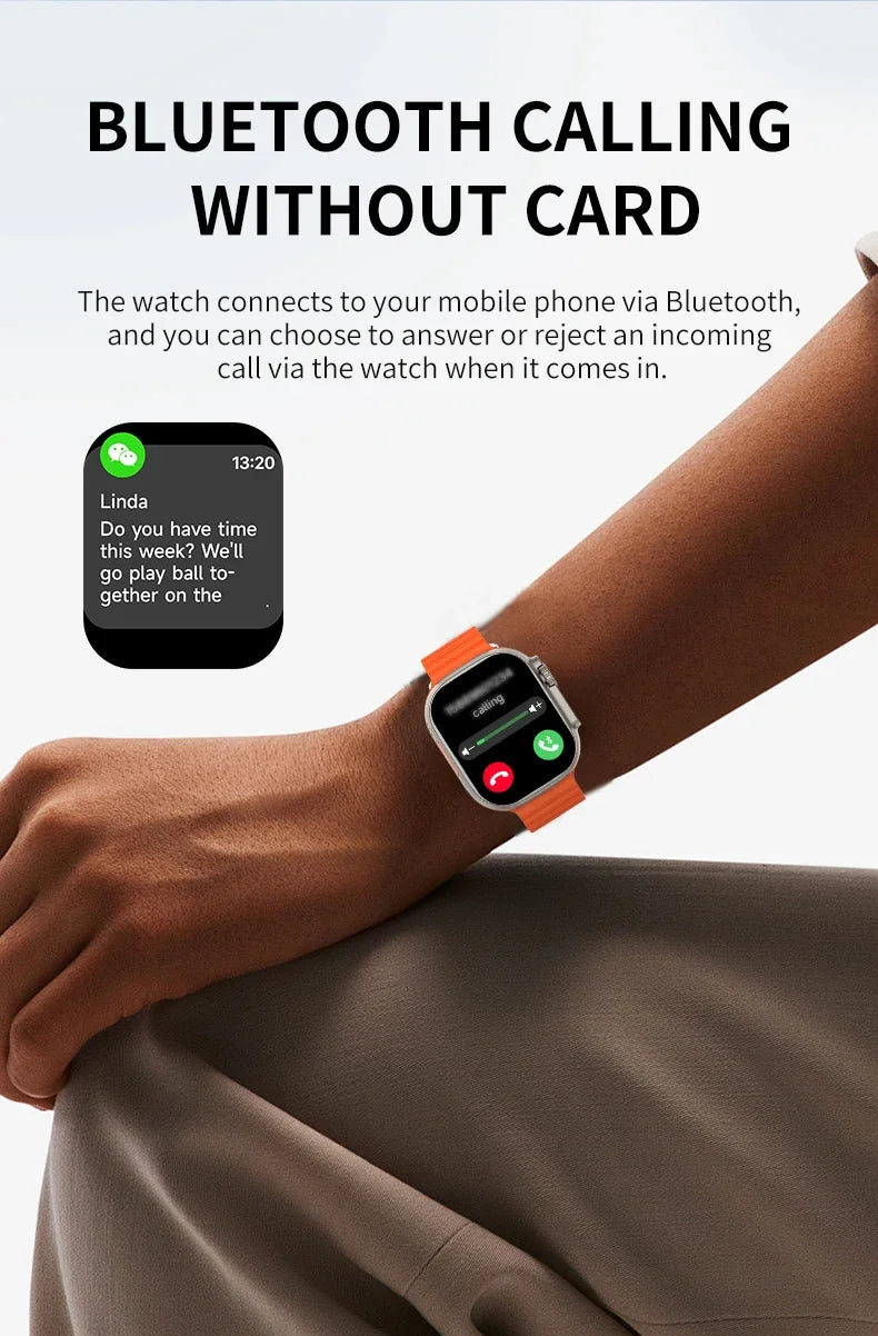 2025 BW9 Smartwatch includes SIM Card Bluetooth Calling  2.01-inch Screen Telescopic Camera Full Network Coverage Step Counting