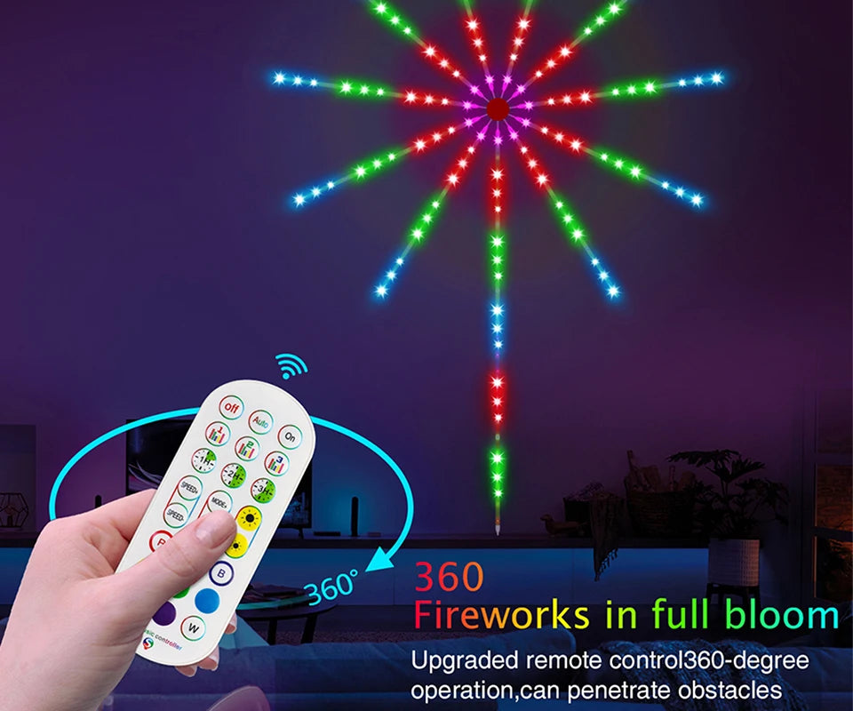 Firework Led Strip Lights For Room Wall Bluetooth Led Tape Light 5V Music Sync Led Lighting Strips Usb Led Strip Rgbic