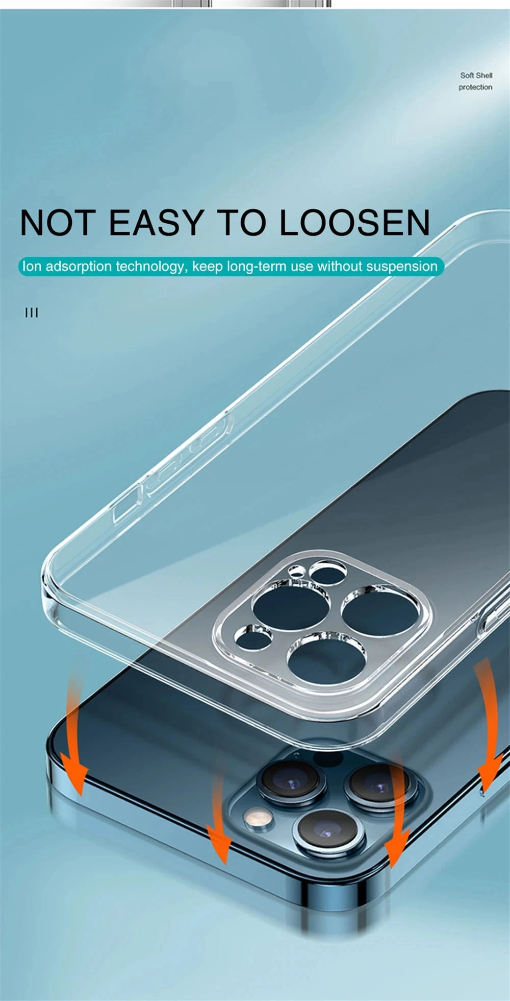 Transparent Phone Case For iPhone 11 12 13 14 15 Pro Max Mini For iPhone X XS Max XR 8 7 6 Plus TPU Soft Back Cover Clear Case