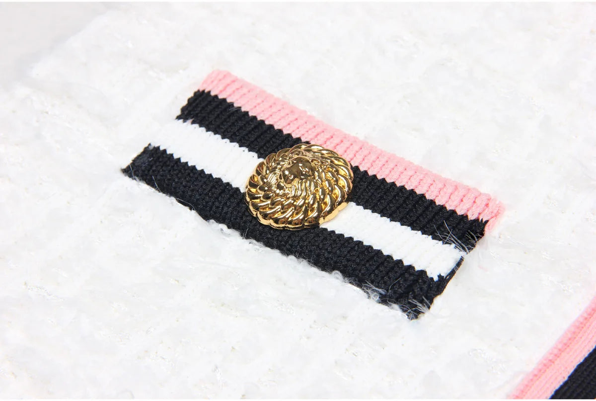 ZJYT Autumn Designer Single Breasted Cardigan Sweaters for Women Knitting Tops Short Sleeve Knitwears Jersey Mujer Blue 2024 New