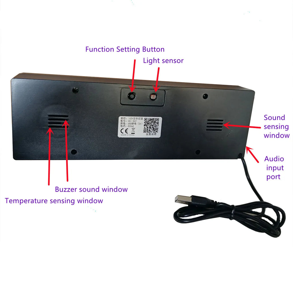 DIY LED Music Spectrum Sound Wave Electronic Kit 1624 Segment Rhythm Light Parts Level Display Indication Welding